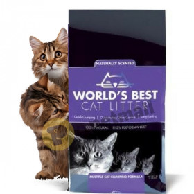 Worlds Best Cat Lavender Scented Multiple Cat Litter - котешка тоалетна с аромат на лавандула